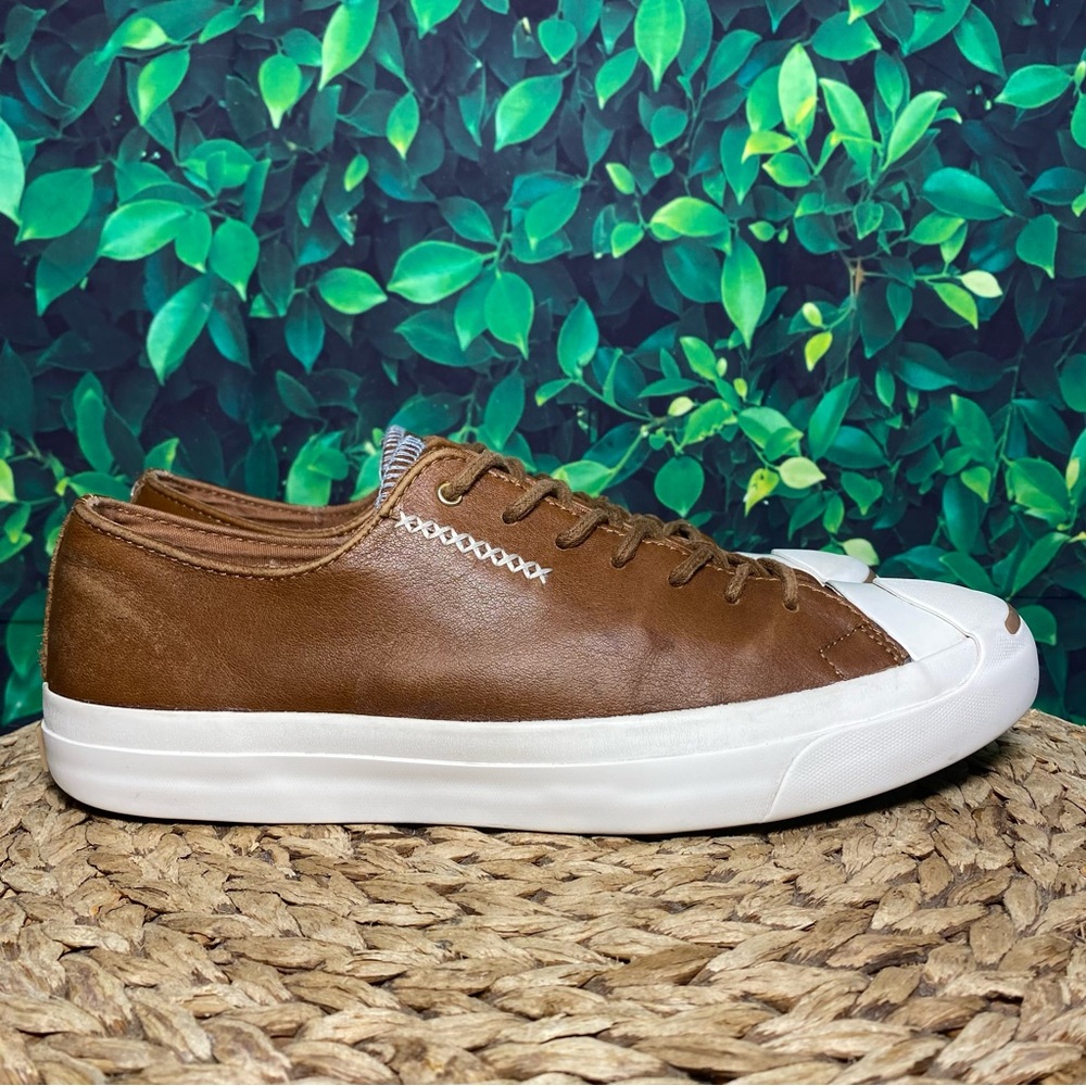 Converse ctas low brown leather jack purcell sand dune